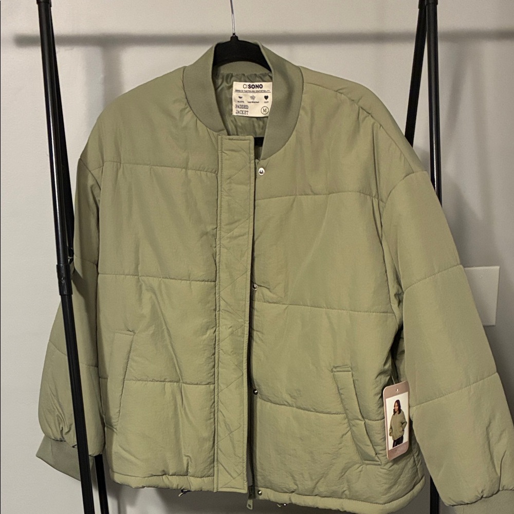 Ci Sono Olive Bomber Jacket